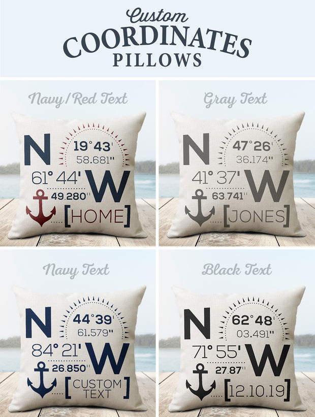 Custom Beach & Lake House Throw Pillow - Nice Aft