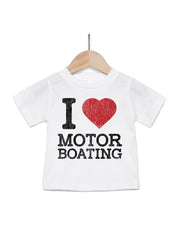 I Love Motor Boating Baby T-Shirt - Nice Aft