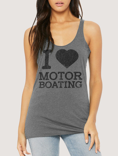 I Love Motor Boating Women's Tank Top - Nice Aft