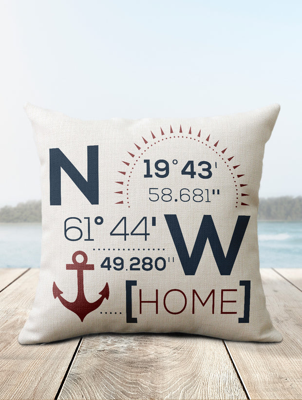 Custom Beach & Lake House Throw Pillow - Nice Aft