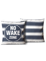 No Wake Zone & No Sleep Zone Pillows - Nice Aft