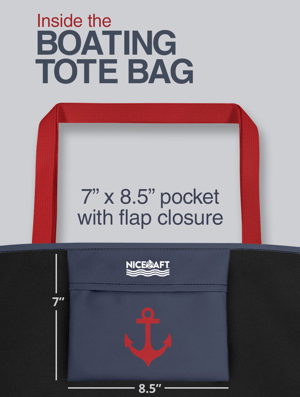 Custom Coordinate Boat Tote Bag - Nice Aft