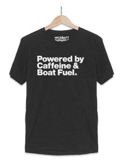 Boat Shirt | Powered by Caffeine & Boat Fuel T-Shirt - Nice Aft