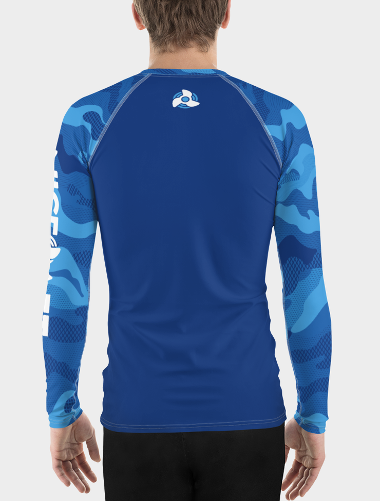 UV Rash Guard Shirt | Men's Blue Camo - Nice Aft